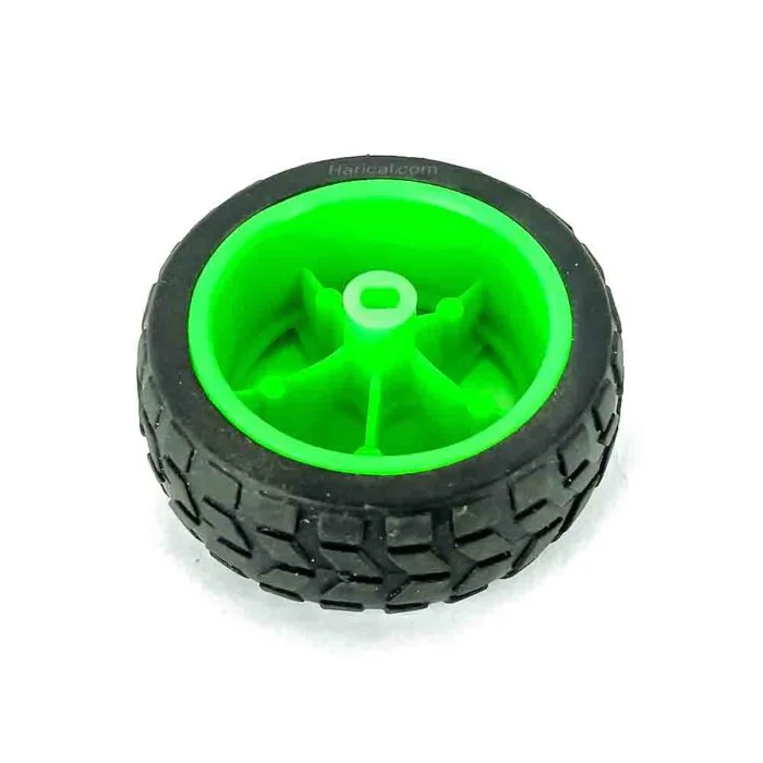 50mm dia. Robot Wheel 25mm Width for DIY Robot Car (Green Colour)