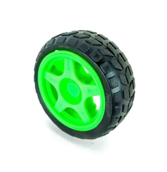 50mm dia. Robot Wheel 25mm Width for DIY Robot Car (Green Colour)